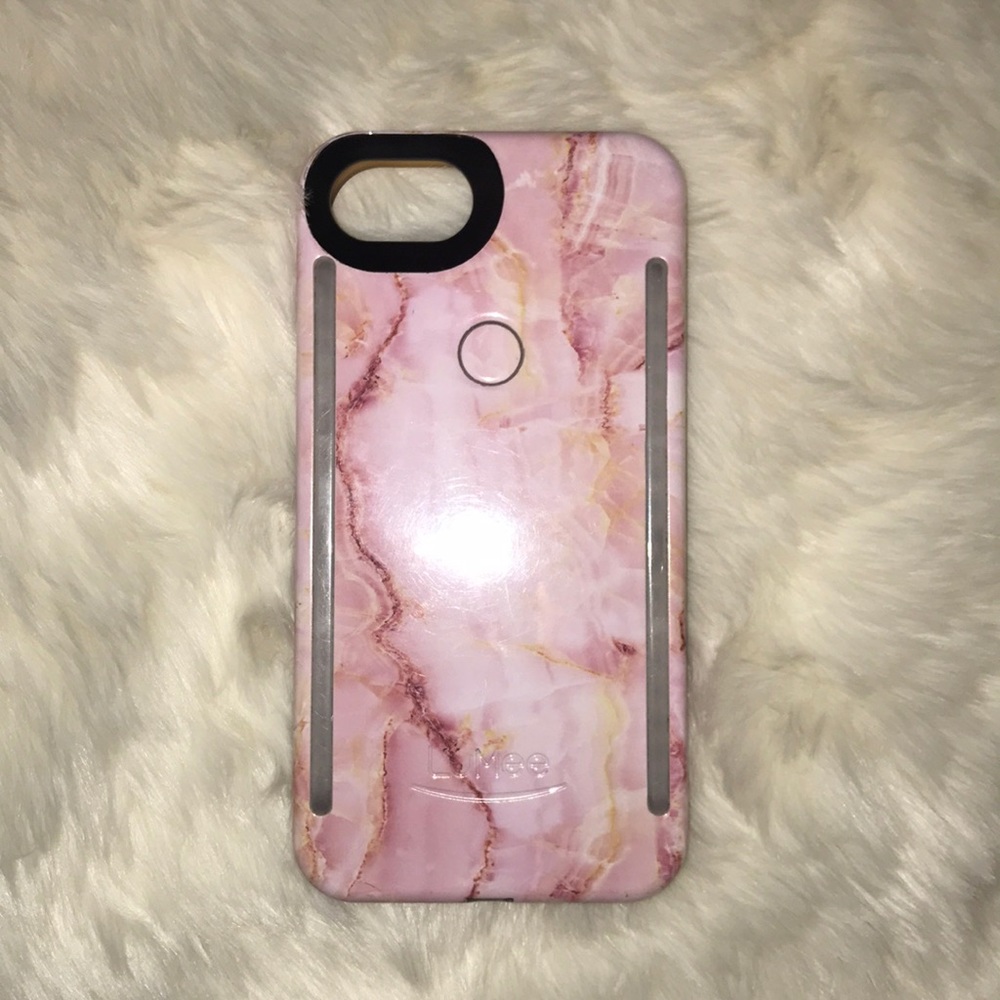 Pink Marble Duo LuMee Case for iPhone 7/8